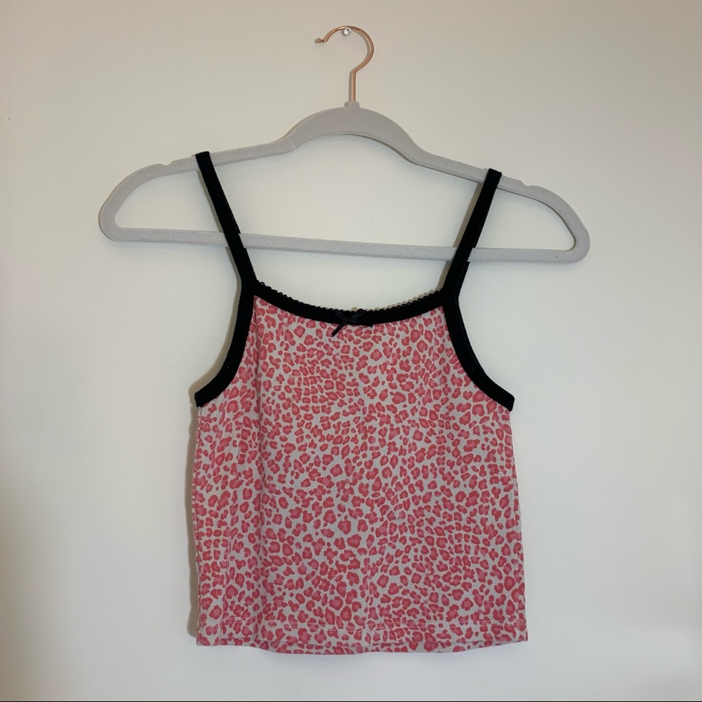 brandy melville pink cheetah print belle tank cami